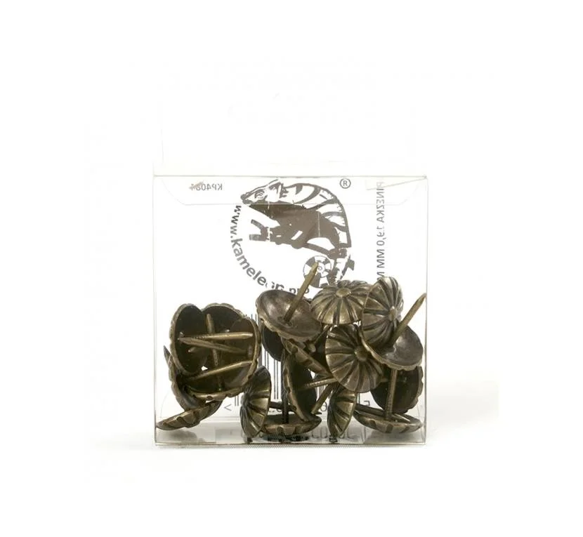 Гвоздь декоративный цветок KP4084 19 мм Латунный Цена