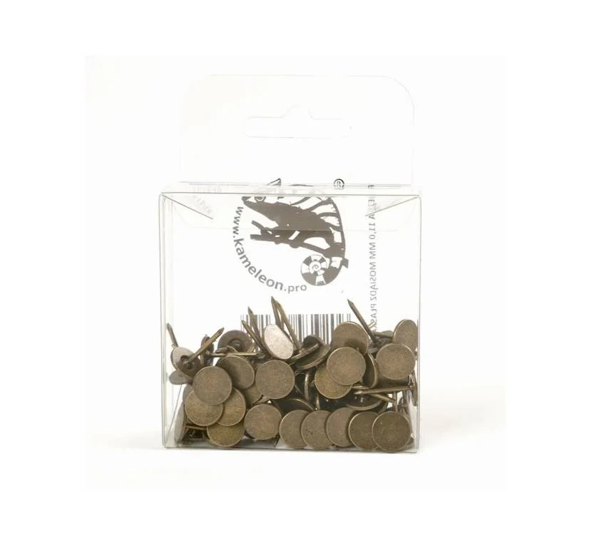 Гвоздь декоративный плоский KP4131 11 мм Латунный Цена