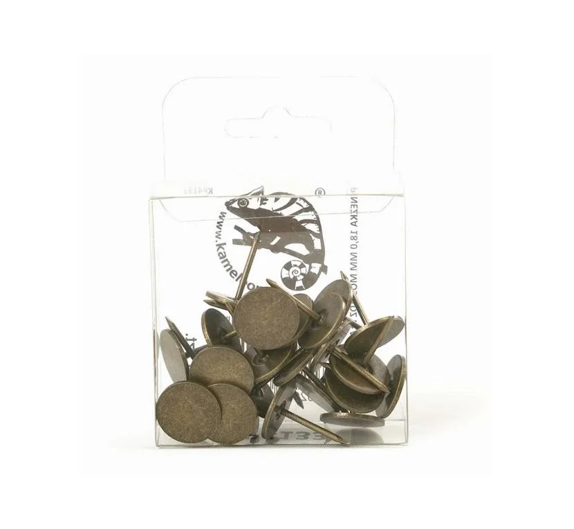 Гвоздь декоративный плоский KP4133 18 мм Латунный Цена