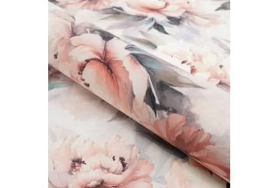 Принтованный велюр SOFT PIWONIE 07