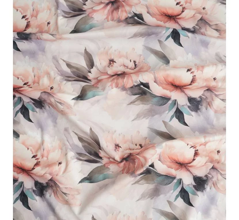 Принтованный велюр SOFT PIWONIE 07 в Toptextil Україна