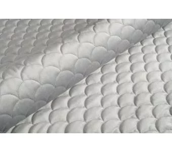 Ткань мебельная Велюр стеганый Magic Velvet 3D 2217/P153/O100 Серебряно-Серый