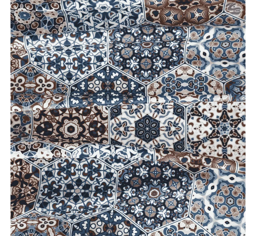 Принтований велюр SOFT HEXAGONY 02 в магазині Toptextil Україна