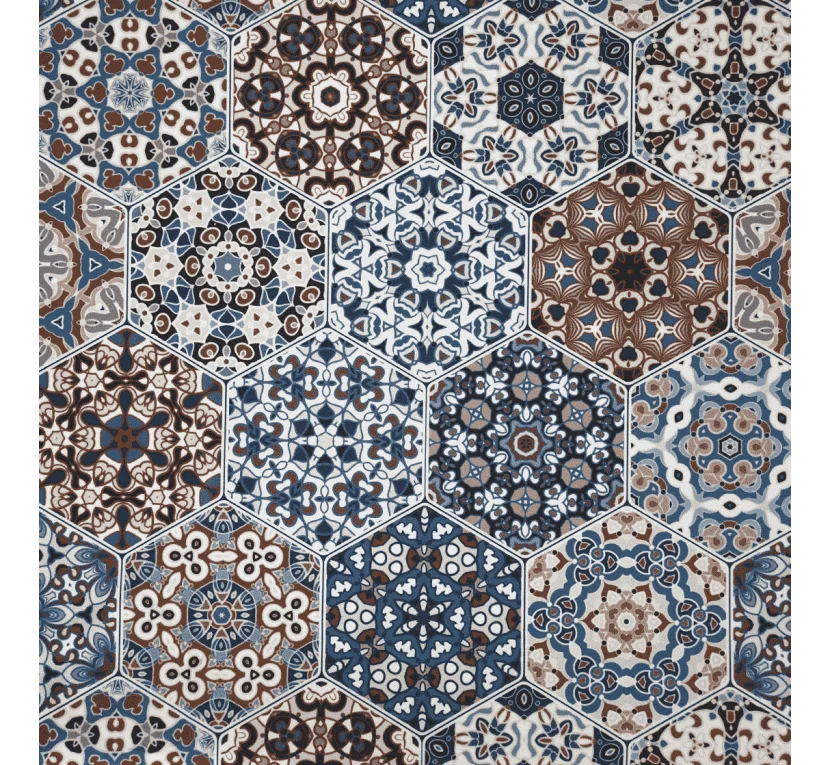 Принтований велюр SOFT HEXAGONY 02 в Toptextil Україна