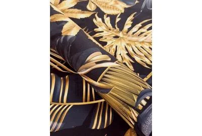 Принтованный велюр WONDER MONSTERA 02