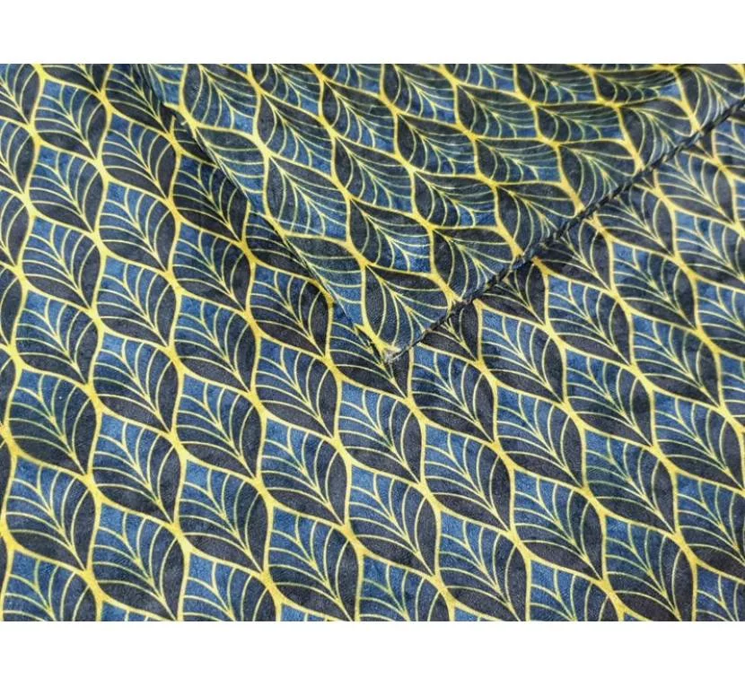 Принтованный велюр CRUSH LIŚCIE ARTDECO 02 Купить