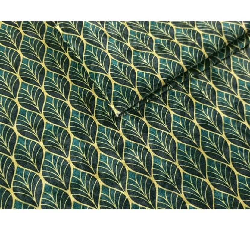 Принтованный велюр CRUSH LIŚCIE ARTDECO 03 Купить