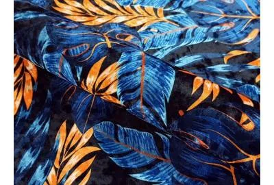 Принтований велюр CRUSH MONSTERA 03