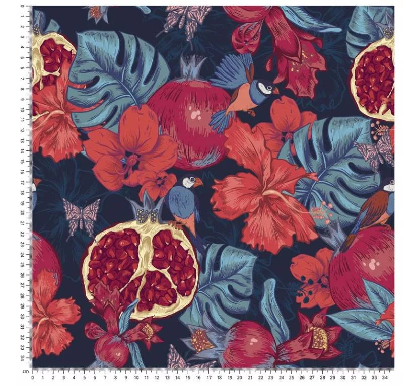 Принтованный велюр SOFT GRANATY 03 Цена