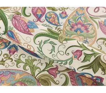 Принтованный велюр SOFT PAISLEY 01