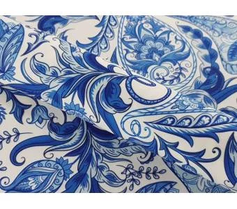 Принтованный велюр SOFT PAISLEY 02