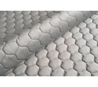 Ткань мебельная Велюр стеганый Magic Velvet 3D 2217/P106/O100 Серебряно-Серый