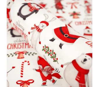 Принтованный велюр SOFT MERRY CHRISTMAS 03