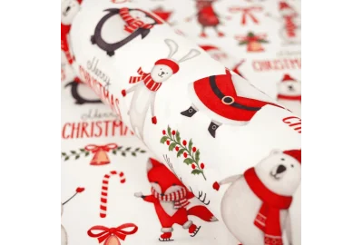 Принтованный велюр SOFT MERRY CHRISTMAS 03