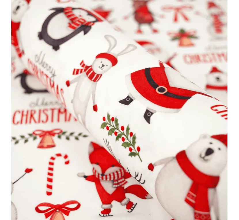 Принтованный велюр SOFT MERRY CHRISTMAS 03