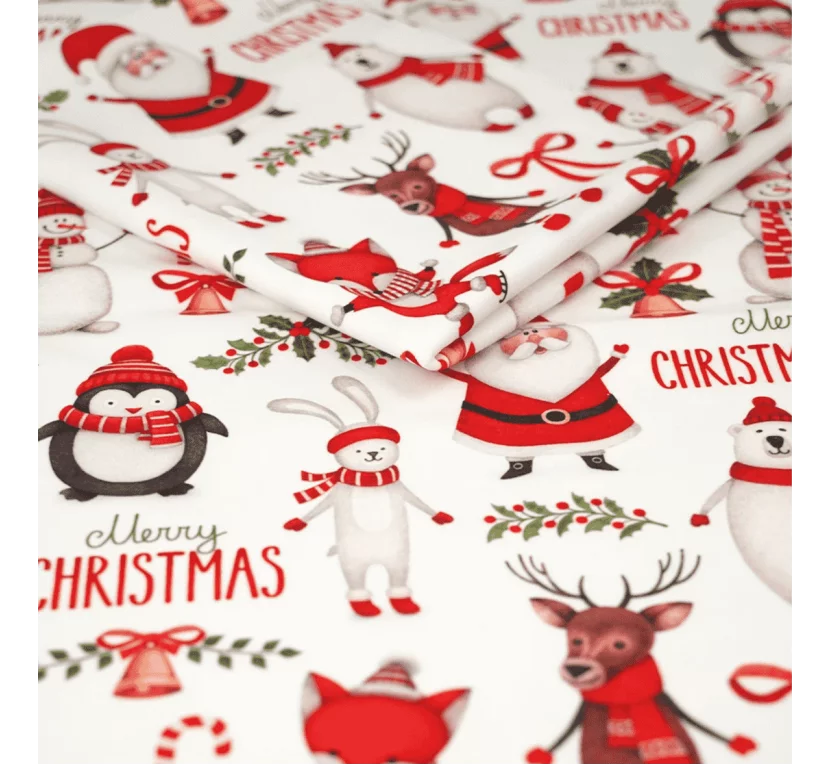 Принтованный велюр SOFT MERRY CHRISTMAS 03 Купить