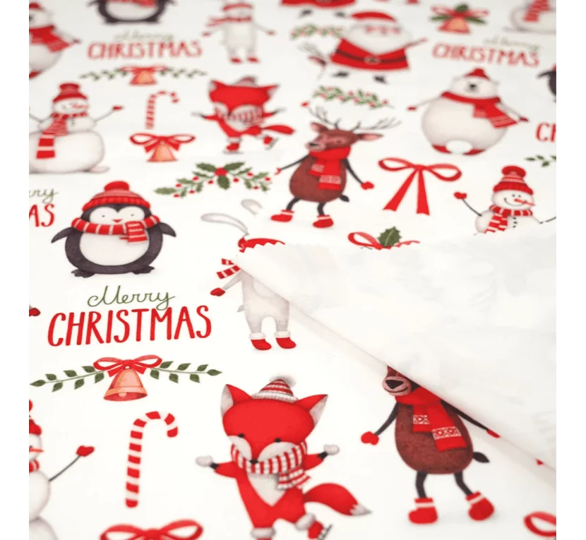 Принтованный велюр SOFT MERRY CHRISTMAS 03 Цена