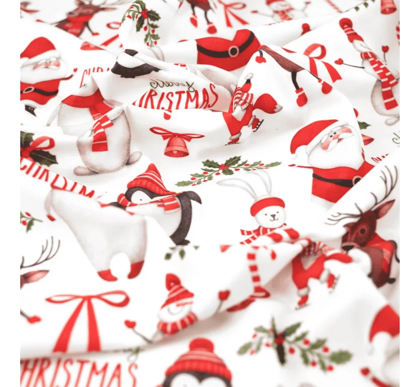 Принтованный велюр SOFT MERRY CHRISTMAS 03 в магазинеToptextil Україна