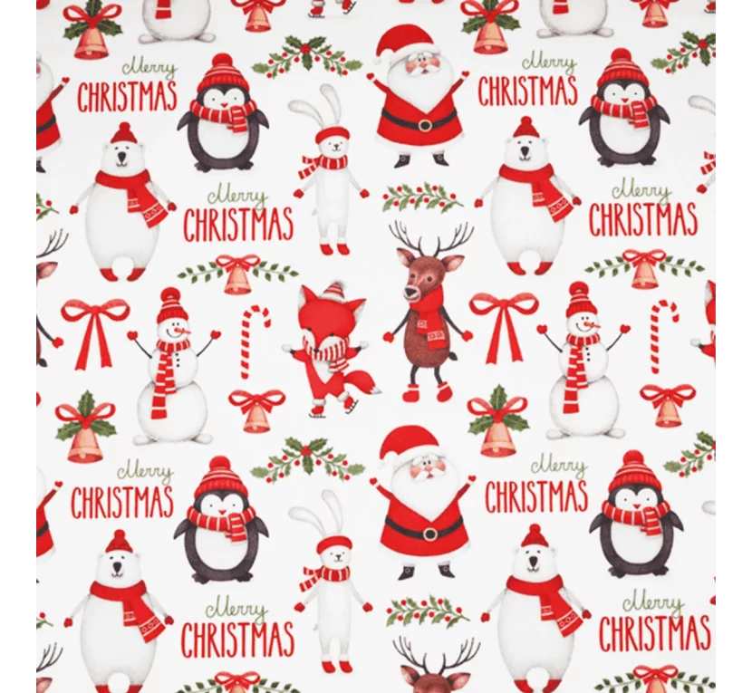 Принтованный велюр SOFT MERRY CHRISTMAS 03 С доставкой