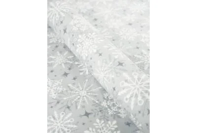 Принтованный велюр SOFT ŚNIEŻKI 01