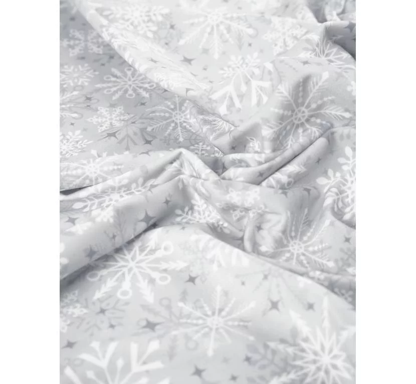 Принтованный велюр SOFT ŚNIEŻKI 01 в магазинеToptextil Україна