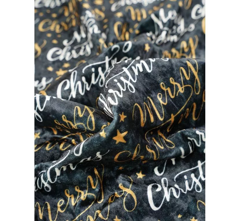 Принтований велюр CRUSH MERRY CHRISTMAS 01 в магазині Toptextil Україна