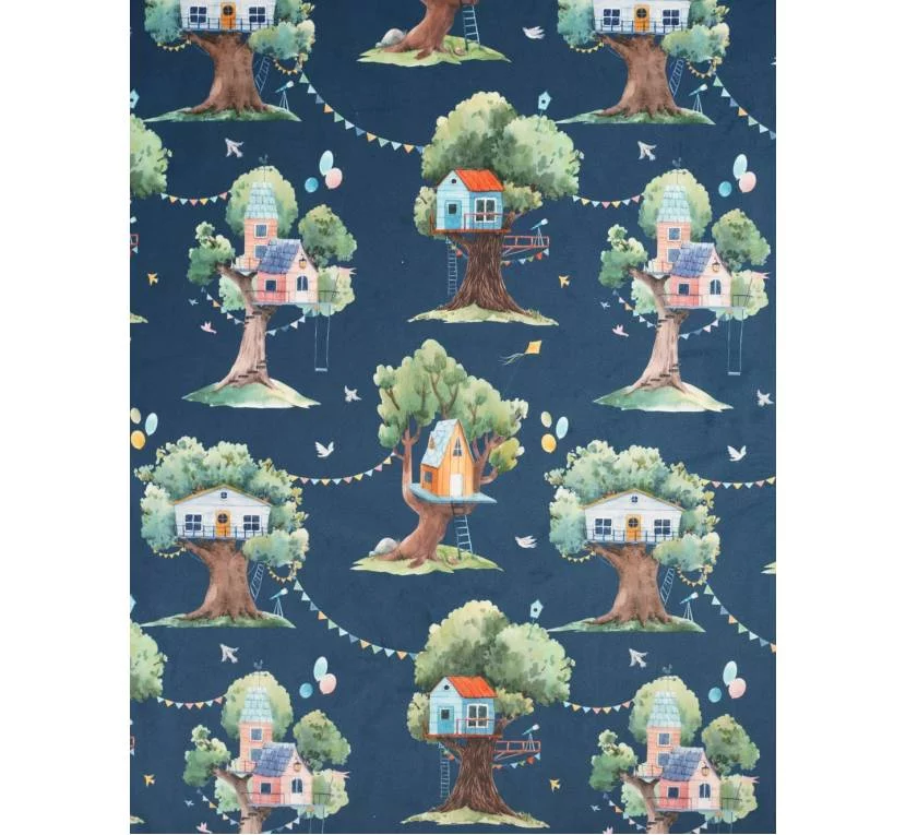 Принтованный велюр WONDER DOMKI 01 в Toptextil Україна