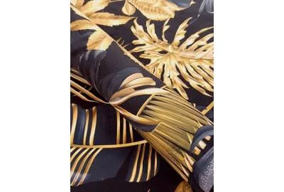 Принтований велюр SOFT MONSTERA 02