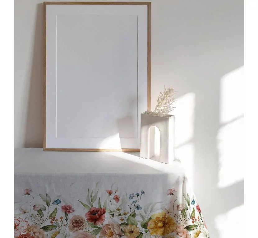 Ткань печатная DECOR OBRUS KWIATY ŚREDNIE 01 Купить