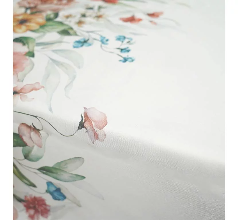 Ткань печатная DECOR OBRUS KWIATY ŚREDNIE 01 Цена