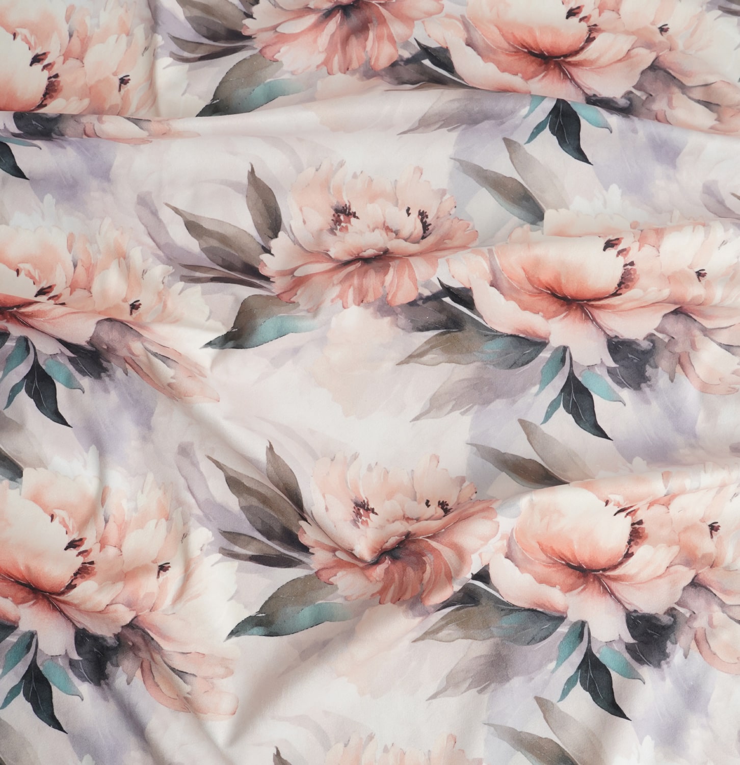 Принтованный велюр SOFT PIWONIE 07 в Toptextil Україна