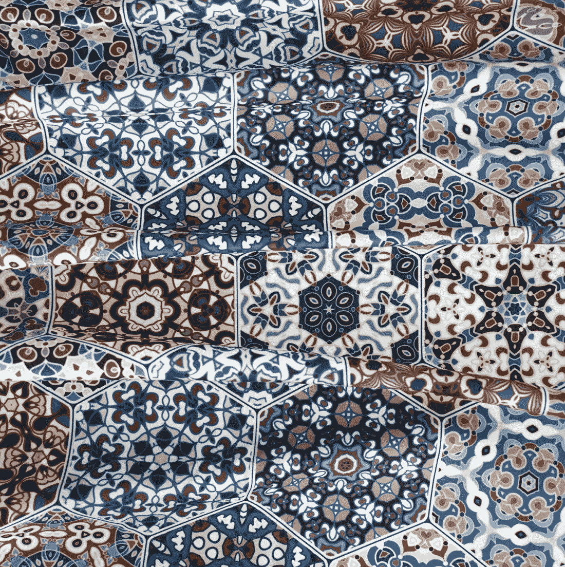 Принтований велюр SOFT HEXAGONY 02 в магазині Toptextil Україна