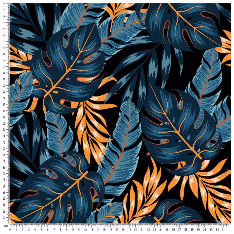 Принтованный велюр CRUSH MONSTERA 03 в магазинеToptextil Україна