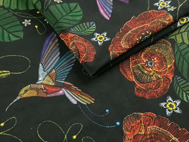 Принтованный велюр SOFT MAKI KOLIBER 01 Купить