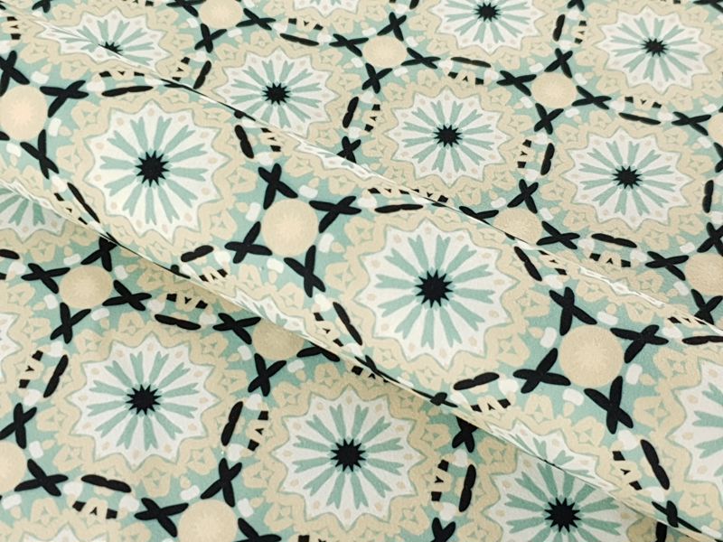 Принтованный велюр SOFT MANDALA KOŁO 01