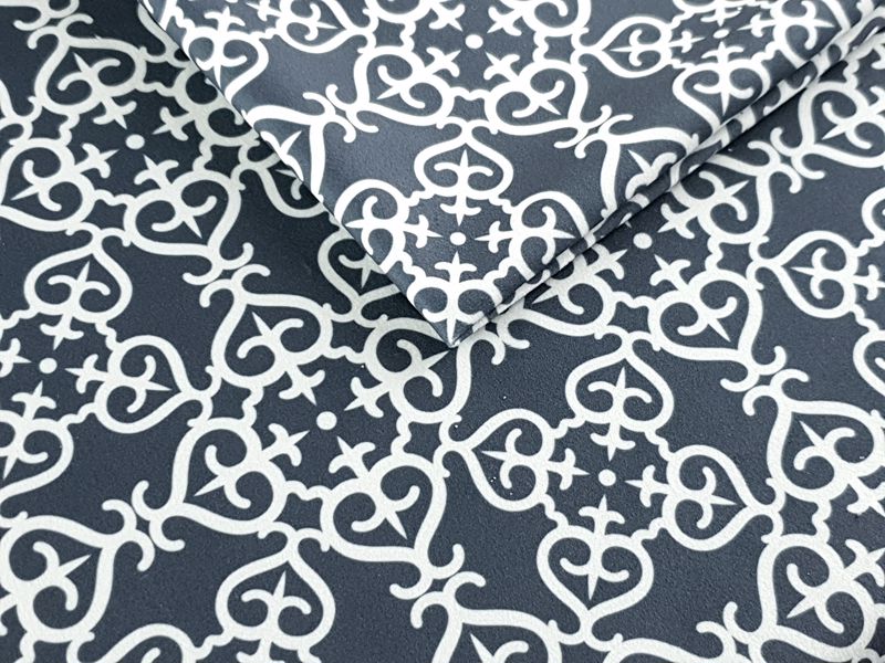 Принтований велюр SOFT MAROKO DARK BLUE 01 Купити