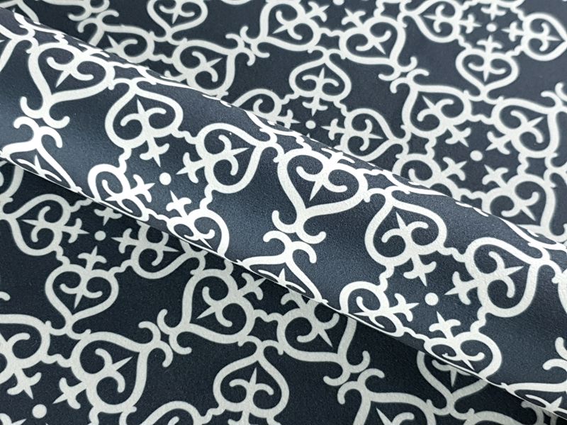 Принтований велюр SOFT MAROKO DARK BLUE 01