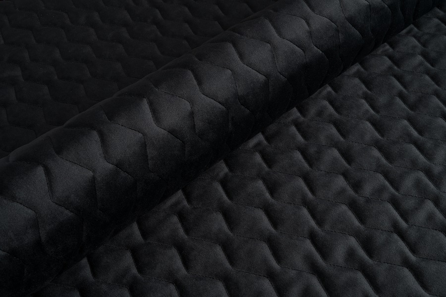 Ткань мебельная Велюр стеганый Magic Velvet 3D 2219/P128/O100 Черный