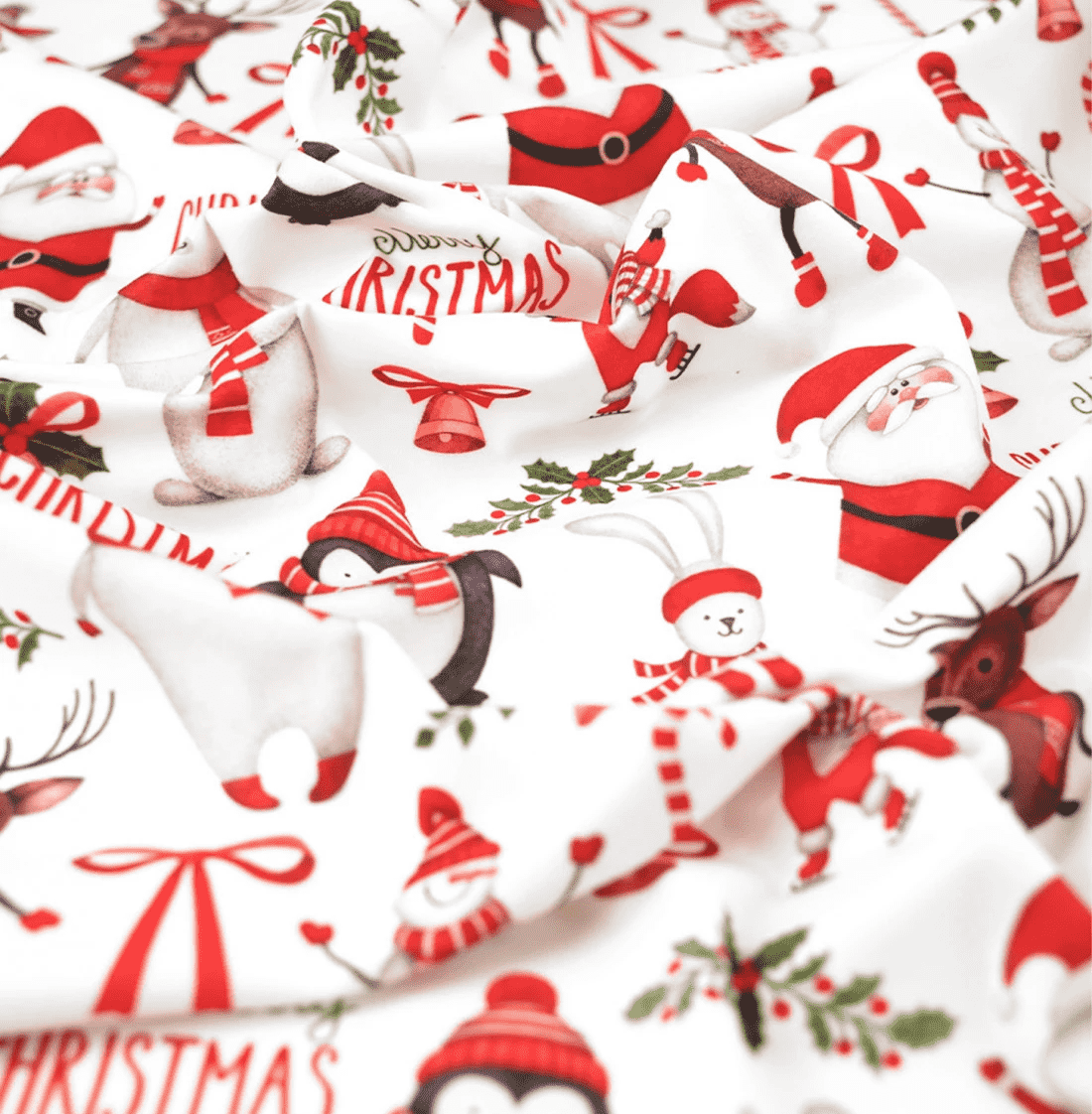 Принтованный велюр SOFT MERRY CHRISTMAS 03 в магазинеToptextil Україна