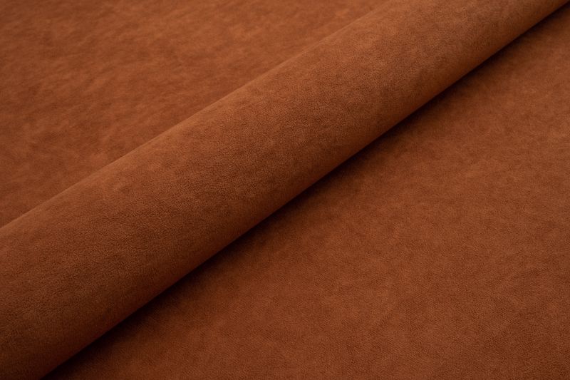 Ткань мебельная Велюр DREAM VELVET 20241 Оранжево-Коричневый