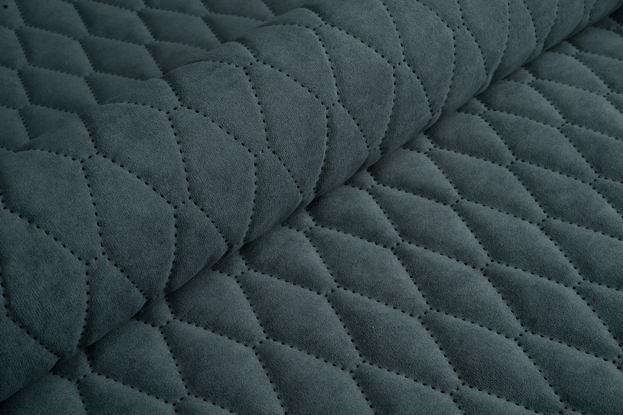 Велюр стьобаний Uttario Velvet 3D 2970/U6/O100 Темно-Сірий