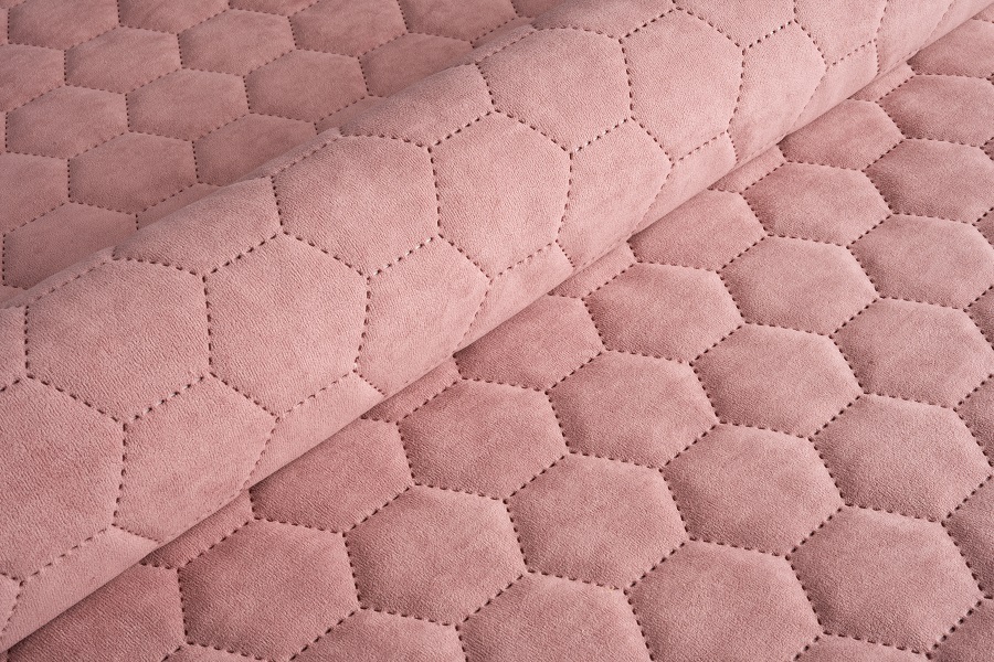 Велюр стеганый Uttario Velvet 3D 2955/U5/O100 Пудровый