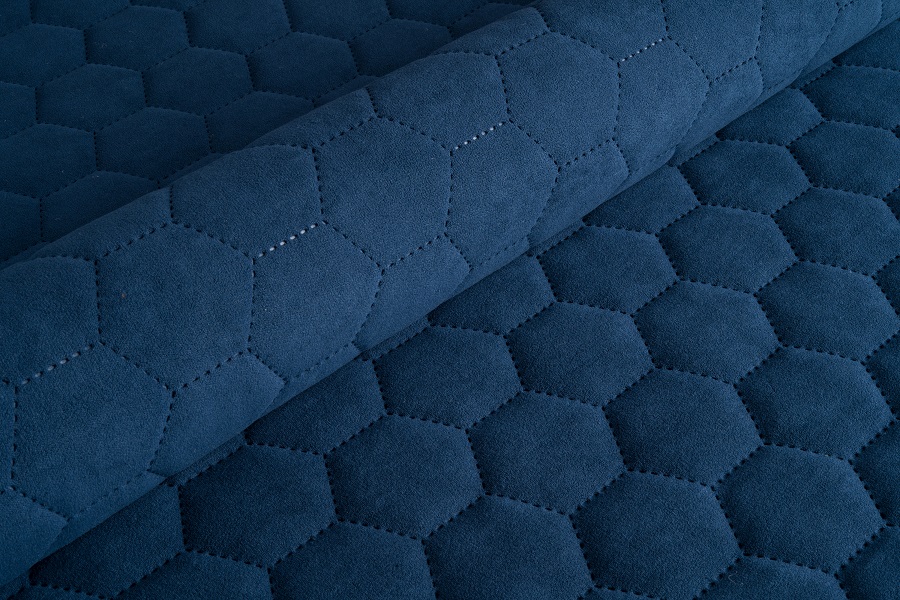 Велюр стьобаний Uttario Velvet 3D 2967/U5/O100 Темно-Блакитний